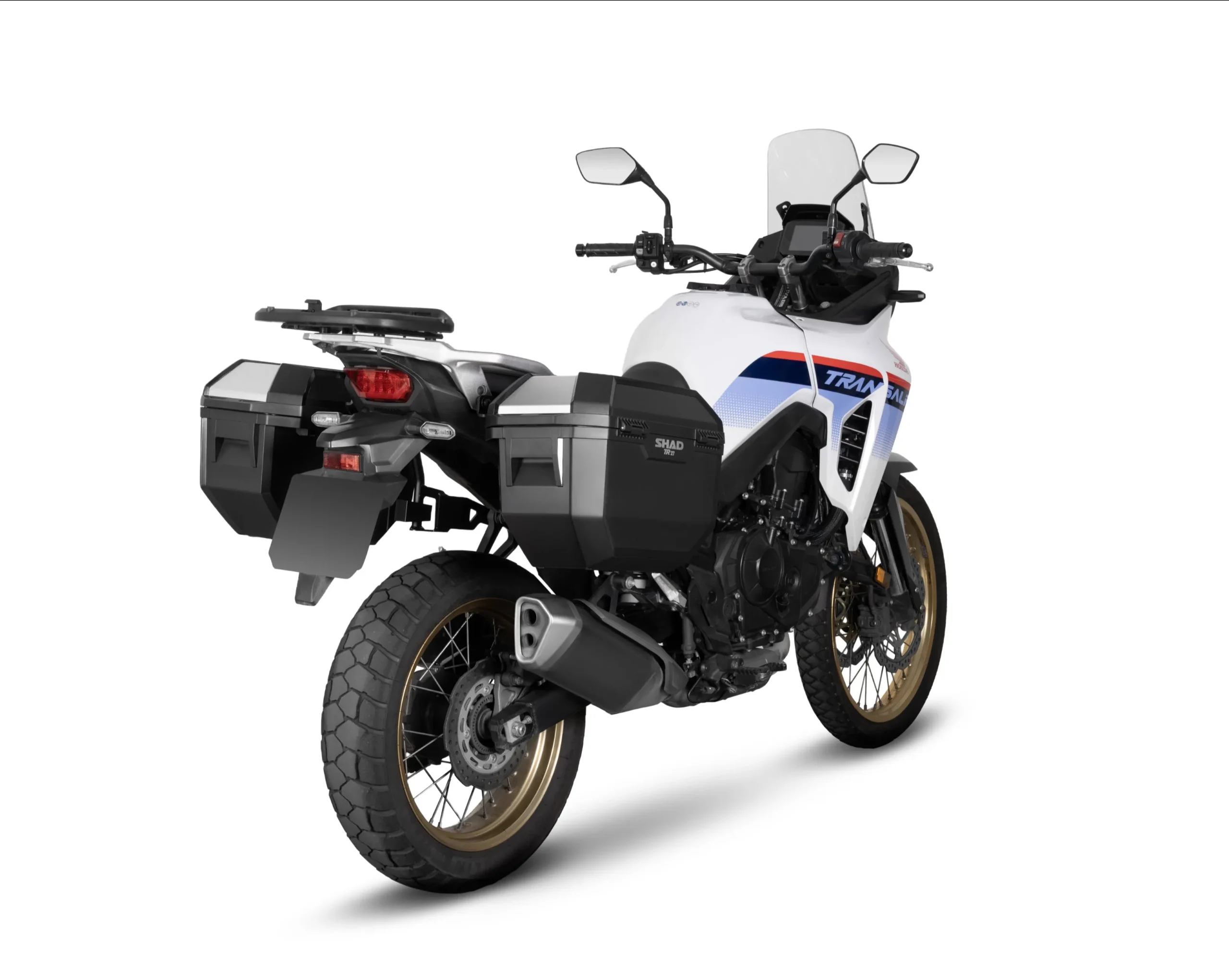 SHAD TERRA TR27をバイクに装着したイメージ 3Pシステム・4Pシステム対応