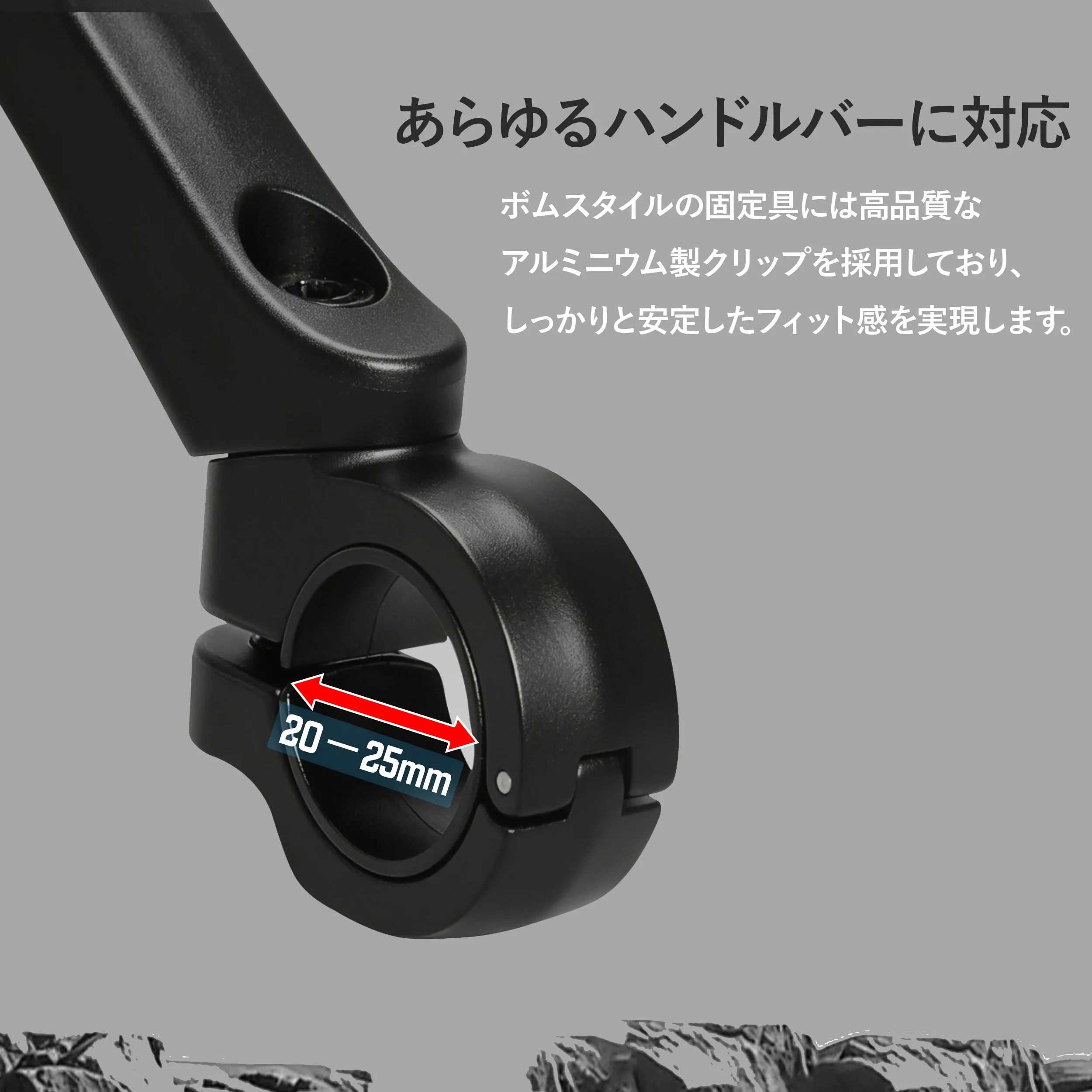 ADDVIEW サイクルミラーの取り付け部分