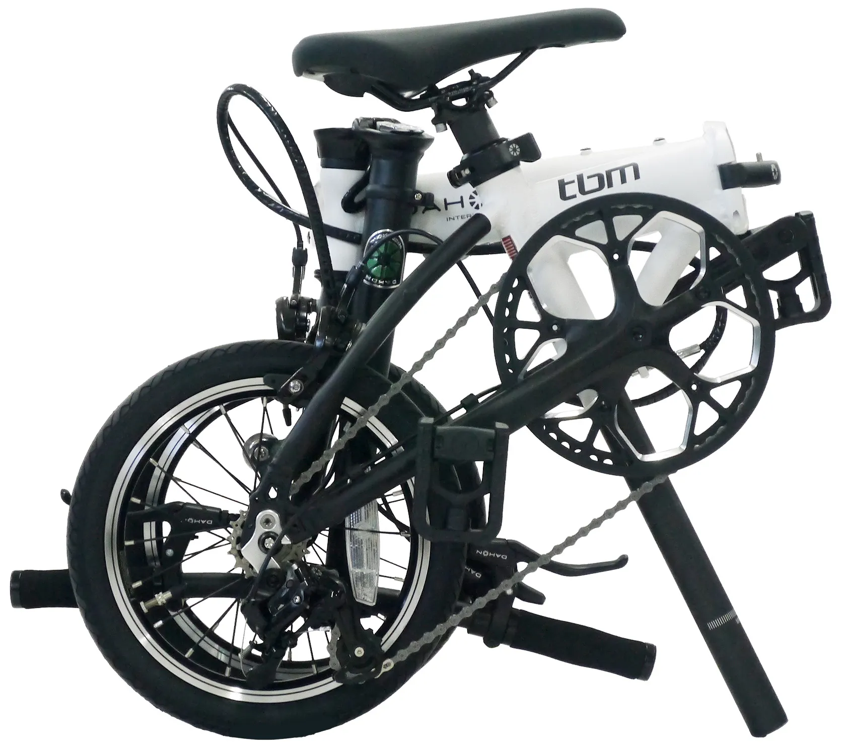 DAHON tbm ホワイトの折りたたみ状態