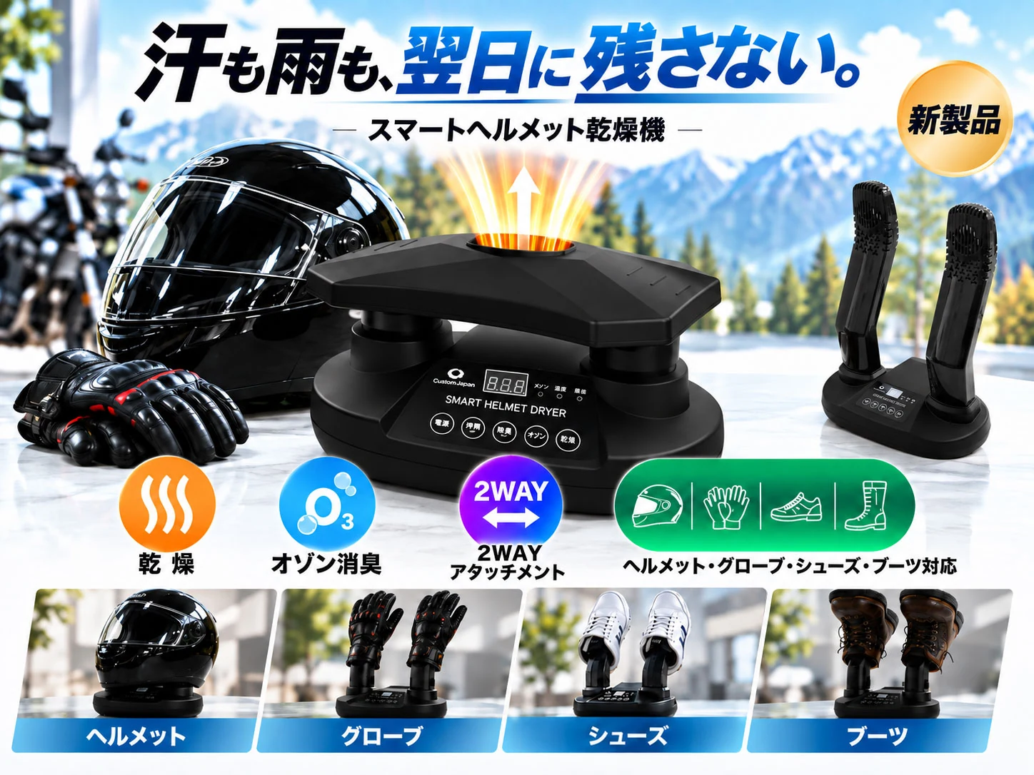 スマートヘルメット乾燥機の特長